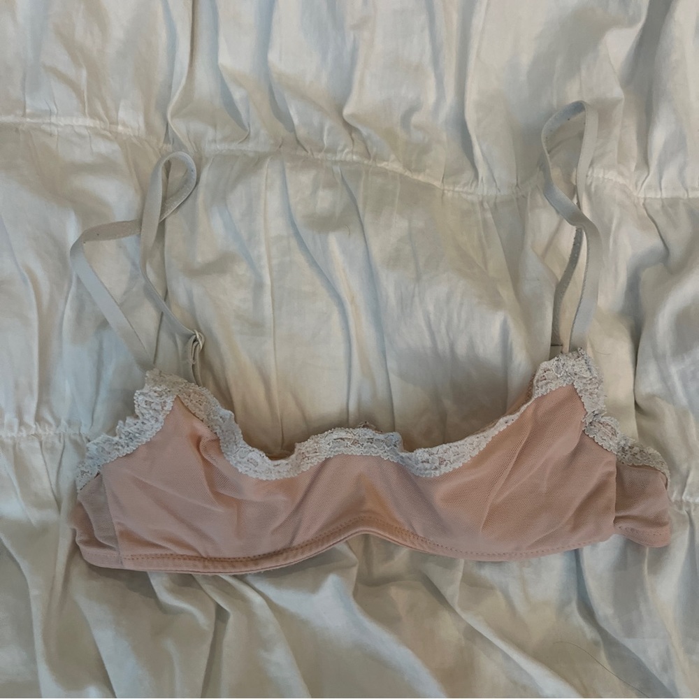 vintage pink balconette bra